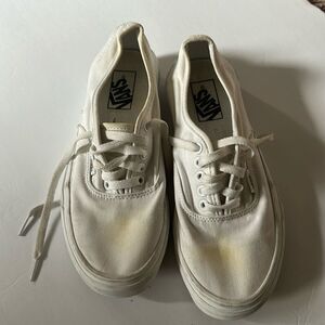 Vans white canvas shoe